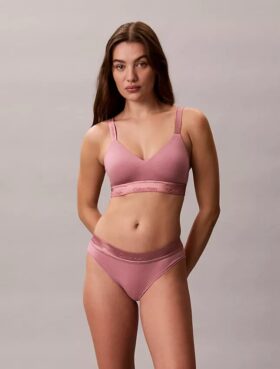 Bralette Icon in cotone e Modal con effetto metallico e fodera leggera