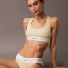 Bralette in cotone Modal elasticizzato a coste, leggermente foderata Bralette in cotone Modal elasticizzato a coste, leggermente foderata