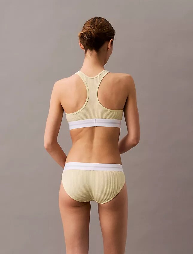 Bralette in cotone Modal elasticizzato a coste, leggermente foderata Bralette in cotone Modal elasticizzato a coste, leggermente foderata