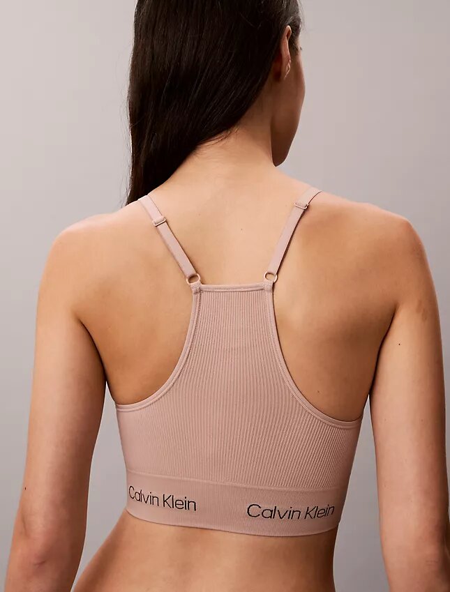 Bralette senza cuciture in microfibra a costine, leggermente imbottita Bralette senza cuciture in microfibra a costine, leggermente imbottita
