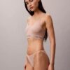 Bralette senza cuciture in microfibra a costine, leggermente imbottita Bralette senza cuciture in microfibra a costine, leggermente imbottita