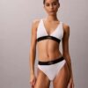 Bralette triangolare elasticizzata in Microfiber con Monogram grafico e leggera fodera Bralette triangolare elasticizzata in Microfiber con Monogram grafico e leggera fodera