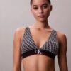 Bralette triangolare elasticizzata in Microfiber con Monogram grafico e leggera fodera Bralette triangolare elasticizzata in Microfiber con Monogram grafico e leggera fodera