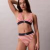 Bralette triangolare elasticizzata in Microfiber con Monogram grafico e leggera fodera Bralette triangolare elasticizzata in Microfiber con Monogram grafico e leggera fodera