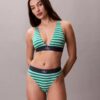 Bralette triangolare elasticizzata in Microfiber con Monogram grafico e leggera fodera Bralette triangolare elasticizzata in Microfiber con Monogram grafico e leggera fodera