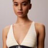 Bralette triangolare elasticizzata in Microfiber con Monogram grafico e leggera fodera Bralette triangolare elasticizzata in Microfiber con Monogram grafico e leggera fodera