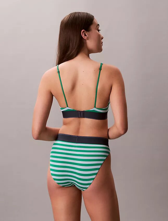 Bralette triangolare elasticizzata in Microfiber con Monogram grafico e leggera fodera Bralette triangolare elasticizzata in Microfiber con Monogram grafico e leggera fodera
