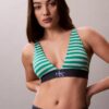 Bralette triangolare elasticizzata in Microfiber con Monogram grafico e leggera fodera Bralette triangolare elasticizzata in Microfiber con Monogram grafico e leggera fodera