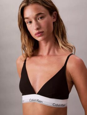 Bralette triangolare Icon in cotone e Modal Unlined senza imbottitura