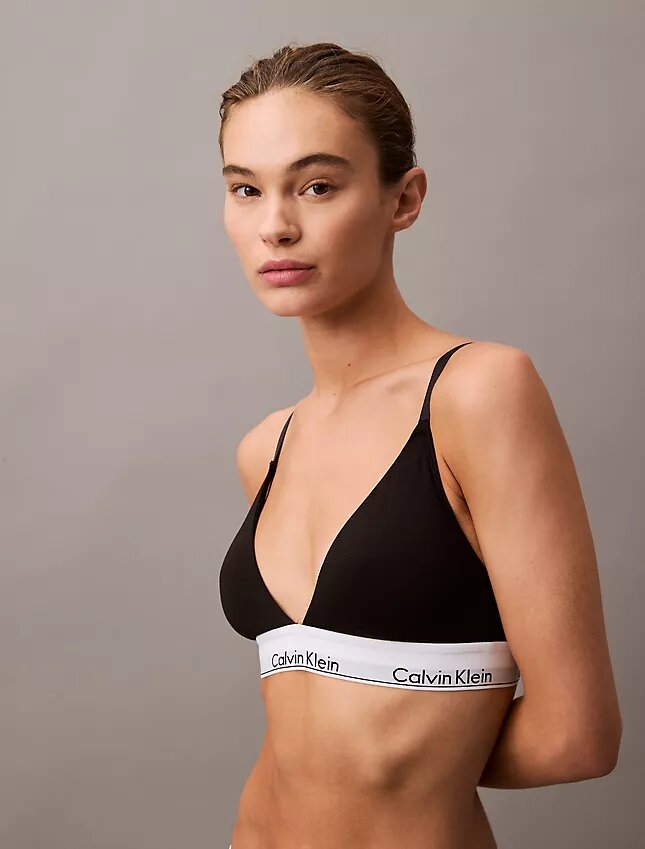Bralette triangolare in cotone e Modal leggermente foderata Bralette triangolare in cotone e Modal leggermente foderata