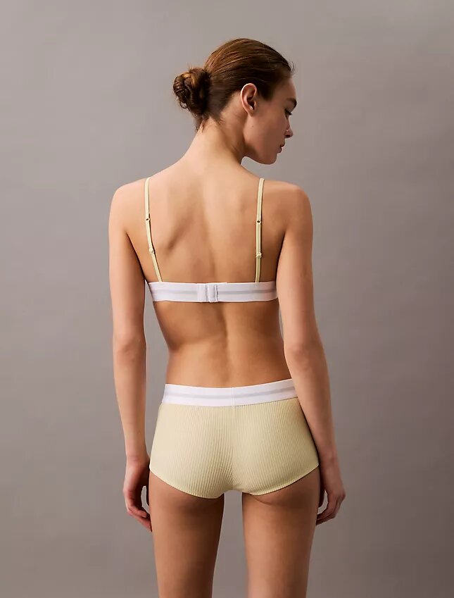 Bralette triangolare Unlined in cotone Modal elasticizzato a costine Bralette triangolare Unlined in cotone Modal elasticizzato a costine