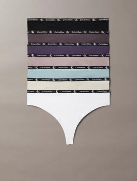 Calvin Klein 1996 Cotton Stretch Thong, confezione da 7