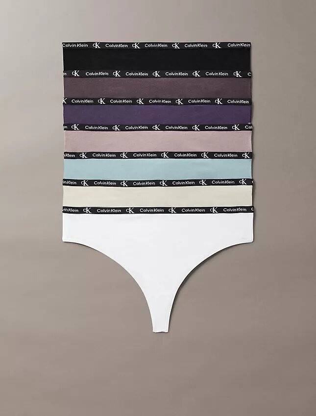Calvin Klein 1996 Cotton Stretch Thong, confezione da 7 Calvin Klein 1996 Cotton Stretch Thong, confezione da 7