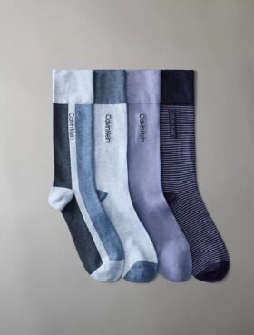 Calze eleganti a blocchi di colore, confezione da 4