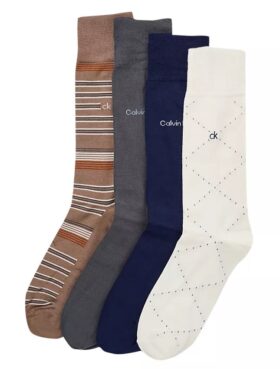 Calze eleganti in misto cotone, confezione da 4