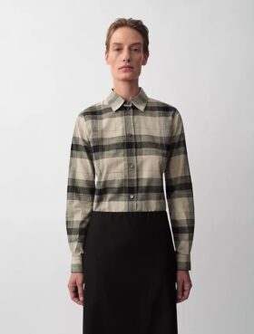 Camicia a quadri con bottoni Scarlett