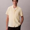 Camicia button-down a maniche corte in lino e cotone Camicia button-down a maniche corte in lino e cotone