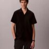 Camicia button-down a maniche corte in lino e cotone Camicia button-down a maniche corte in lino e cotone