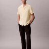 Camicia button-down a maniche corte in lino e cotone Camicia button-down a maniche corte in lino e cotone