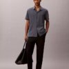 Camicia button-down a maniche corte in lino e cotone Camicia button-down a maniche corte in lino e cotone