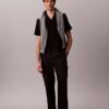 Camicia button-down a maniche corte in lino e cotone Camicia button-down a maniche corte in lino e cotone