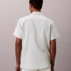 Camicia button-down a maniche corte in lino e cotone Camicia button-down a maniche corte in lino e cotone