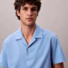Camicia button-down a maniche corte in lino e cotone Camicia button-down a maniche corte in lino e cotone