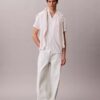 Camicia button-down a maniche corte in lino e cotone Camicia button-down a maniche corte in lino e cotone