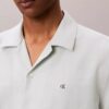 Camicia button-down a maniche corte in lino e cotone Camicia button-down a maniche corte in lino e cotone