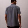 Camicia button-down a maniche corte in lino e cotone Camicia button-down a maniche corte in lino e cotone