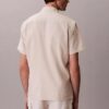 Camicia button-down a maniche corte in lino e cotone Camicia button-down a maniche corte in lino e cotone