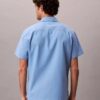 Camicia button-down a maniche corte in lino e cotone Camicia button-down a maniche corte in lino e cotone