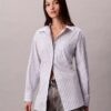 Camicia button-down a righe in popeline dal taglio morbido