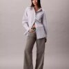 Camicia button-down a righe in popeline dal taglio morbido
