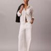 Camicia button-down con ricamo inglese