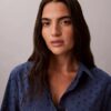 Camicia button-down con ricamo inglese Camicia button-down con ricamo inglese