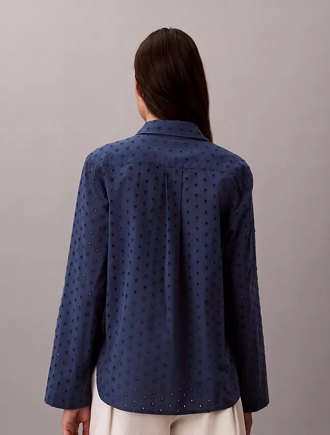 Camicia button-down con ricamo inglese Camicia button-down con ricamo inglese