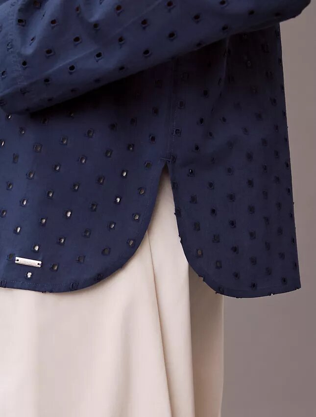 Camicia button-down con ricamo inglese Camicia button-down con ricamo inglese