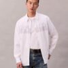 Camicia button-down dal taglio morbido con logo in popeline Camicia button-down dal taglio morbido con logo in popeline