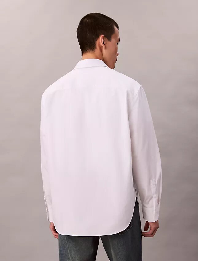 Camicia button-down dal taglio morbido con logo in popeline Camicia button-down dal taglio morbido con logo in popeline