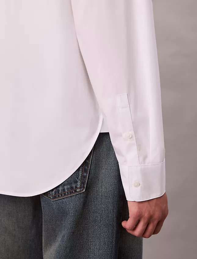 Camicia button-down dal taglio morbido con logo in popeline Camicia button-down dal taglio morbido con logo in popeline