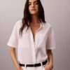 Camicia button-down dal taglio morbido in misto cotone Camicia button-down dal taglio morbido in misto cotone