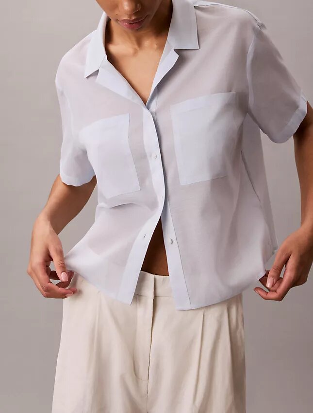 Camicia button-down dal taglio morbido in misto cotone Camicia button-down dal taglio morbido in misto cotone