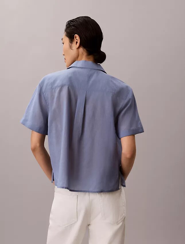 Camicia button-down dal taglio morbido in misto cotone Camicia button-down dal taglio morbido in misto cotone