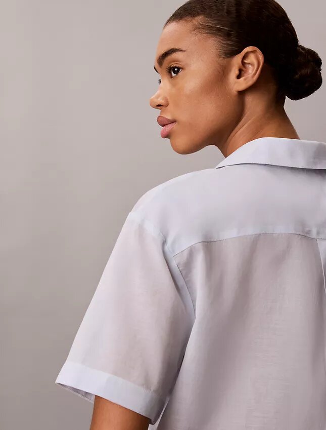 Camicia button-down dal taglio morbido in misto cotone Camicia button-down dal taglio morbido in misto cotone