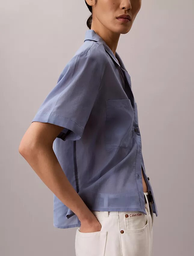 Camicia button-down dal taglio morbido in misto cotone Camicia button-down dal taglio morbido in misto cotone