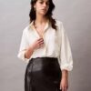 Camicia button-down dal taglio morbido in misto viscosa Camicia button-down dal taglio morbido in misto viscosa
