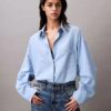 Camicia button-down dal taglio morbido in misto viscosa Camicia button-down dal taglio morbido in misto viscosa