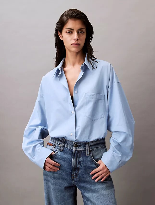 Camicia button-down dal taglio morbido in misto viscosa Camicia button-down dal taglio morbido in misto viscosa