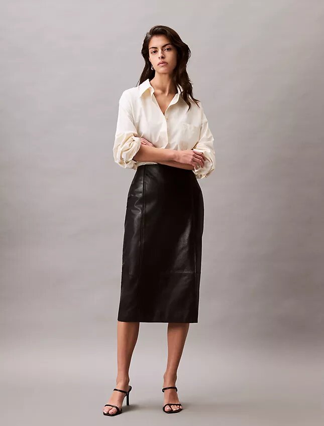 Camicia button-down dal taglio morbido in misto viscosa Camicia button-down dal taglio morbido in misto viscosa